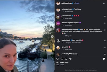 Natalie Portman compartió fotografías de su vida en Paris. (Instagram)