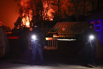 La policía ucraniana acordona el