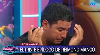 Reimond Manco devastado: así lloró tras reconocer infidelidad fuera de cámaras. Captura: Magaly TV La Firme.