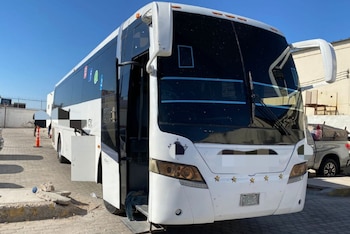 El camión de pasajeros fue