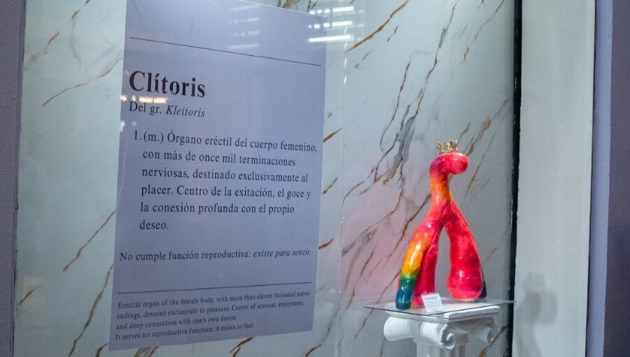 La muestra principal del museo destaca la diversidad de vulvas en cerámica, desmontando modelos tradicionales e ideales impuestos por la pornografía (Instagram @Museo de la Vulva)