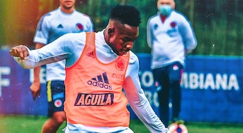 Álvaro Angulo ha jugado cinco partido con la selección Colombia, luego de su debut en 2022 - crédito FCF