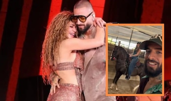 La cantante barranquillera impresionó con su habilidad como jinete en un caballo de paso fino - crédito maluma / Instagram