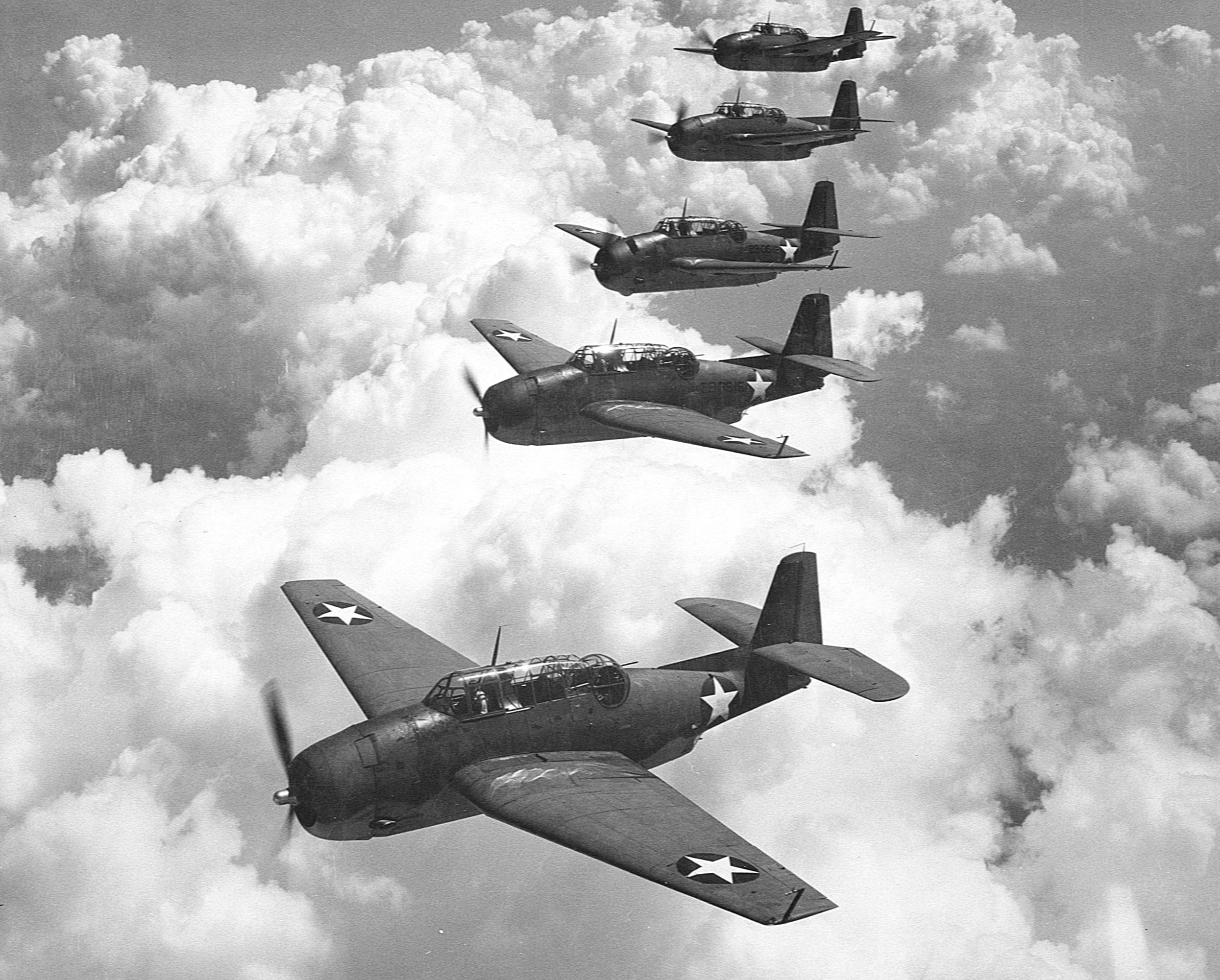 Cinco bombarderos TBM Avenger de la Armada de Estados Unidos desaparecieron el 5 de diciembre de 1945 durante un entrenamiento en el Atlántico (Comando de Historia y Patrimonio Naval de Estados Unidos)