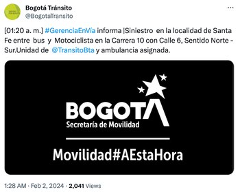 Tránsito Bogotá