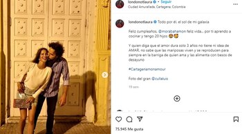 Post en Instagram de Laura