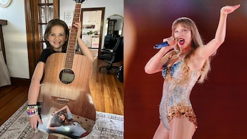 Una niña lanzó un avión de papel a su vecino y terminó recibiendo un regalo de Taylor Swift