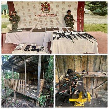 Imágenes del depósito de armas