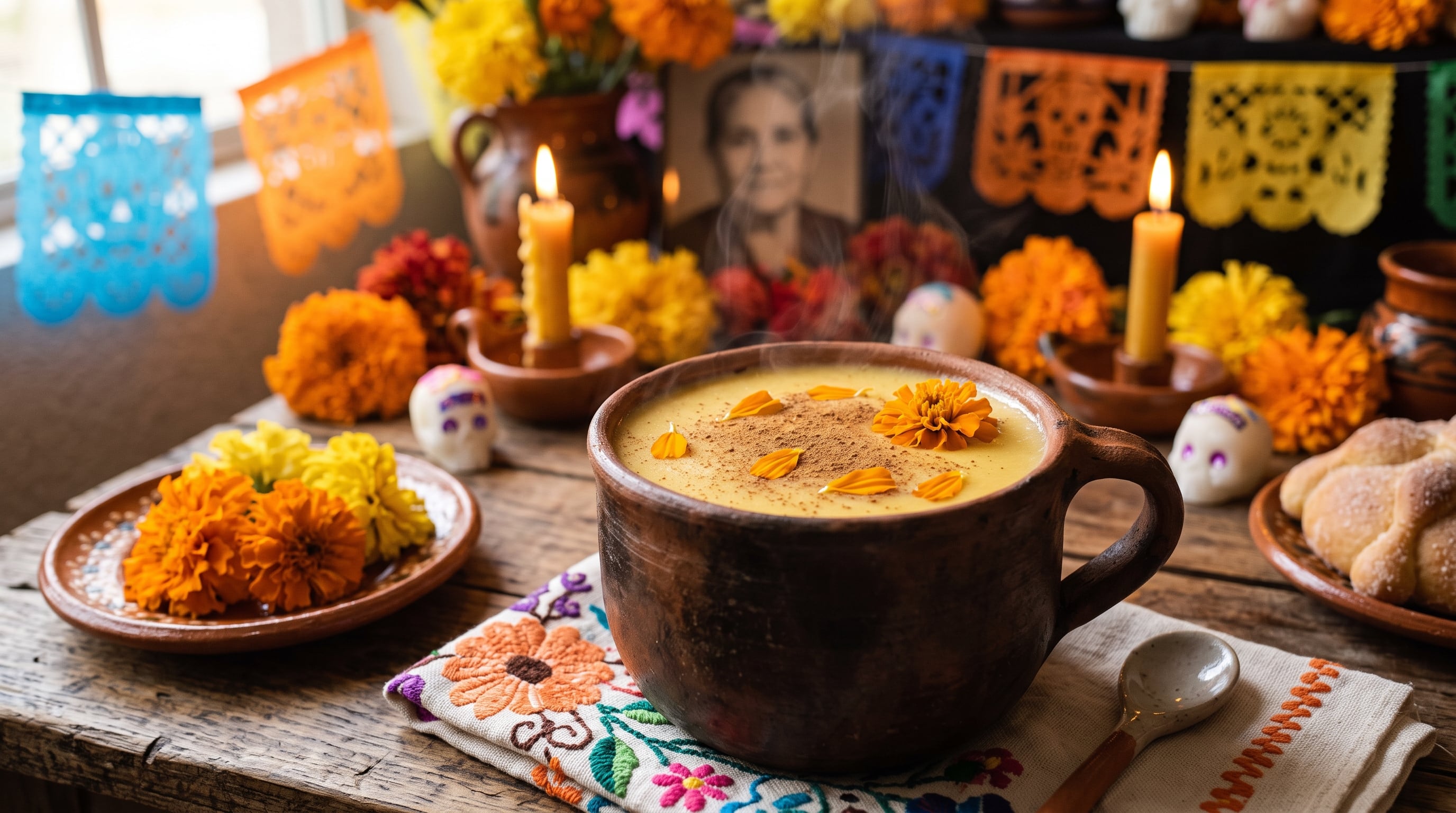El atole de cempasúchil puede convertirse en una propuesta mexicana para las bebidas de otoño. (Imagen Ilustrativa Infobae)