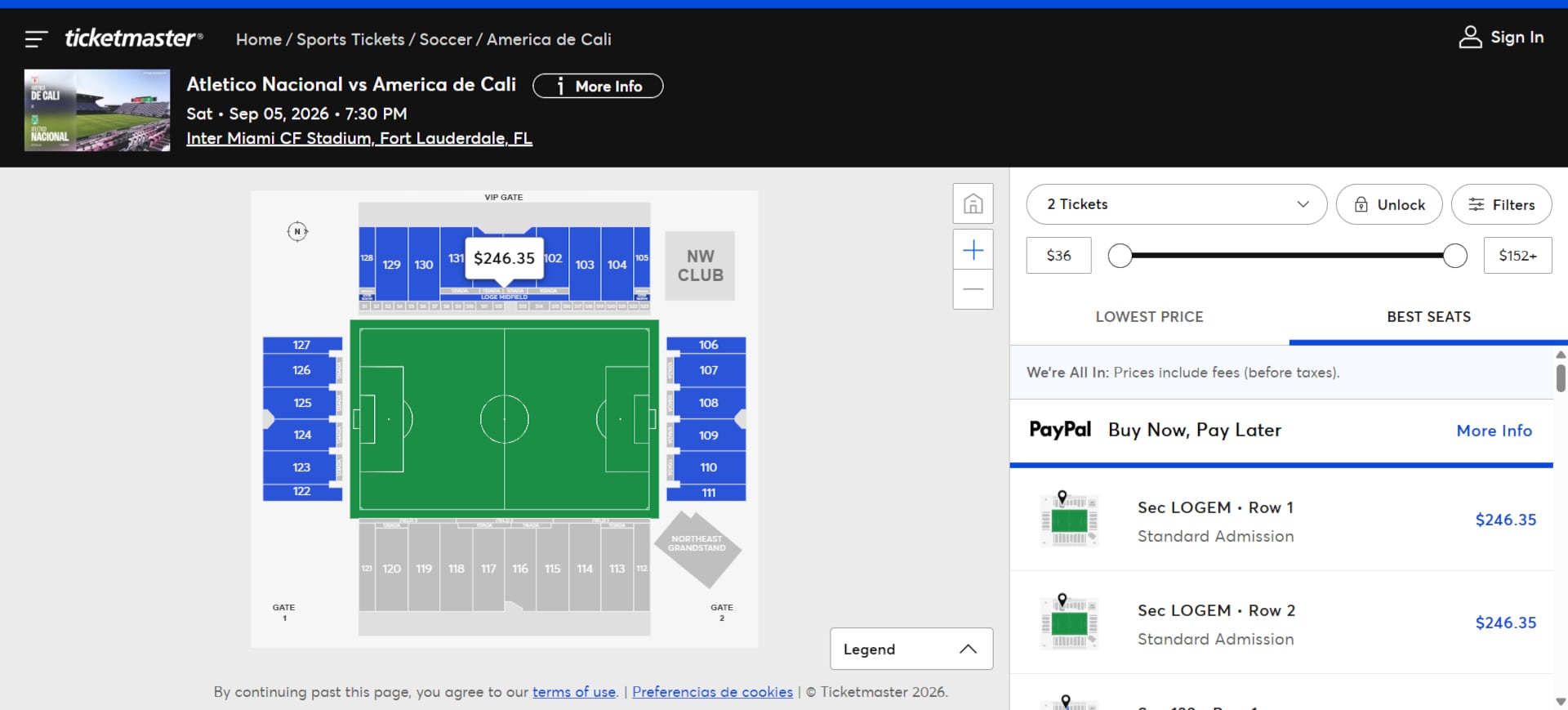 El duelo se disputará a partir de las 7:30 p. m (hora de Colombia)-crédito Ticker Master
