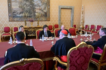 El encuentro de Javier Milei con el Papa León XIV