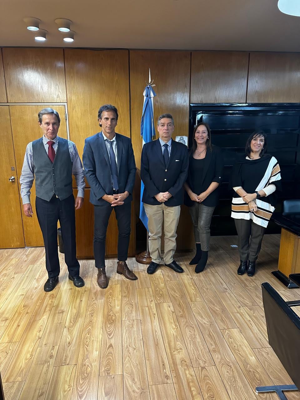Horacio Rosatti con los integrantes de la Cámara Federal de Rosario Fernando Barbará (renunció en octubre de 2025), Anibal Pineda, Silvina Andalaf Casiello y Élida Isabel Vidal.