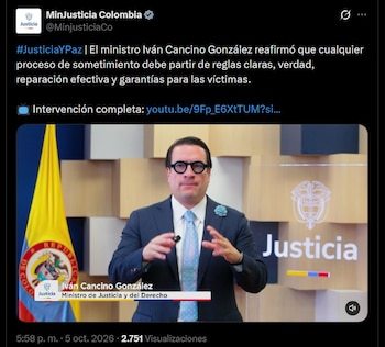 El proyecto de ley deberá surtir cuatro debates reglamentarios entre el Senado y la Cámara de Representantes para su eventual aprobación - crédito @MinjusticiaCo / X