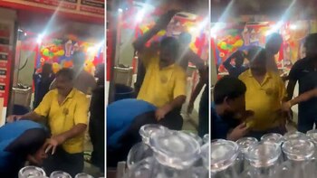 Furia en un puesto de