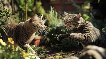 Los gatos que se pelean con los compañeros no es que sean agresivos, sino que necesitan más actividad diaria