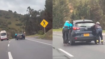 Patinadores - Vía Bogotá Tunja - Viral