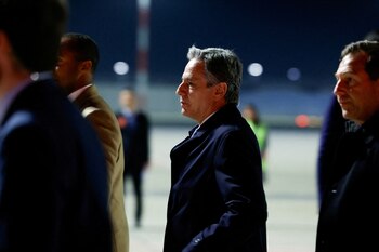 Blinken se reunirá con su homólogo turco, Hakan Fidan, este sábado y se cree que también será recibido por el presidente, Recep Tayyip Erdogan (REUTERS)