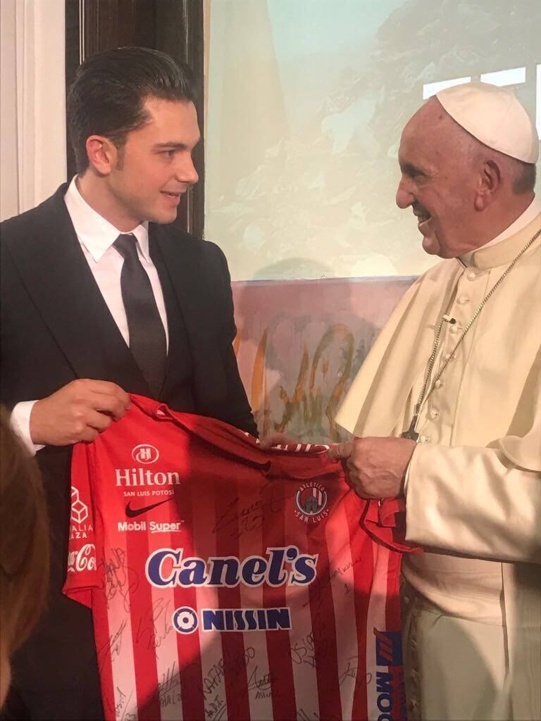Su santidad siempre dejó clara su afición por el fútbol. (FB Atlético San Luis)