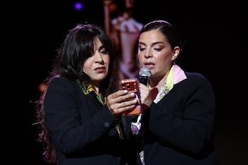 Dalma y Gianinna brindaron un