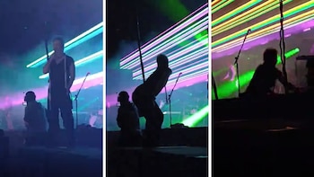 La dura caída de Adrián Dárgelos de Babasónicos en pleno show: el video del momento