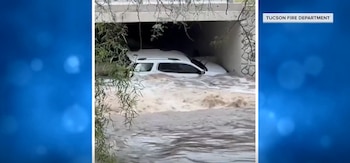 Bomberos y rescatistas de la Nación Navajo, junto con 4 Corners K9 Search and Rescue, participaron del operativo de búsqueda (Captura NBC News)