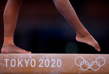 La brasileña Rebeca Andrade durante