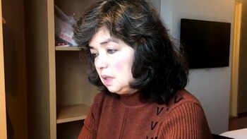 Qelbinur Sidik durante la charla