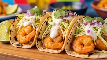 Receta de tacos de langostinos,