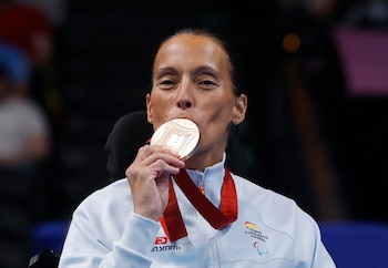 Teresa Perales y su bronce