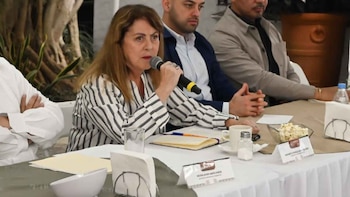 El PT protestó contra la gobernadora de Morelos.
Crédito: X/ @margarita_gs