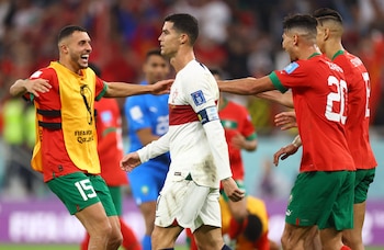 Marrocos derrotou Portugal de Cristiano Ronaldo para se tornar a primeira nação africana a chegar às semifinais da Copa do Mundo (REUTERS/Carl Recine).