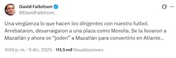 Faitelson calificó de 'vergonzoso' como