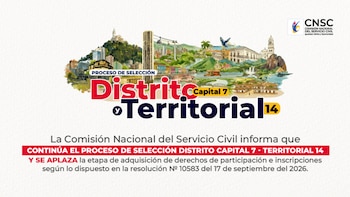 Las convocatorias 2833 a 2883 de 2026 contemplan 3.228 vacantes definitivas en 51 entidades - crédito Cnsc