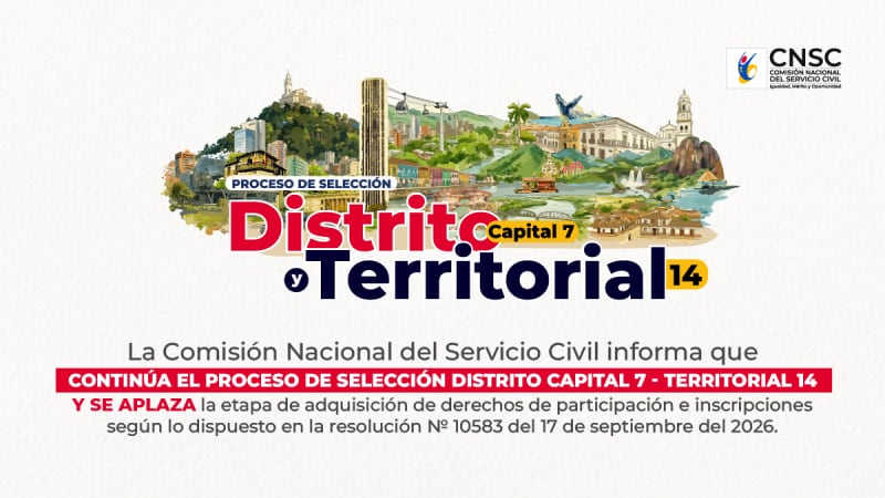 Las convocatorias 2833 a 2883 de 2026 contemplan 3.228 vacantes definitivas en 51 entidades - crédito Cnsc