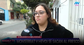 Heydi Amado defendeu o estado de saúde de Melcochita e emitiu uma forte declaração contra Monserrat. Captação: Magaly TV La Firme.