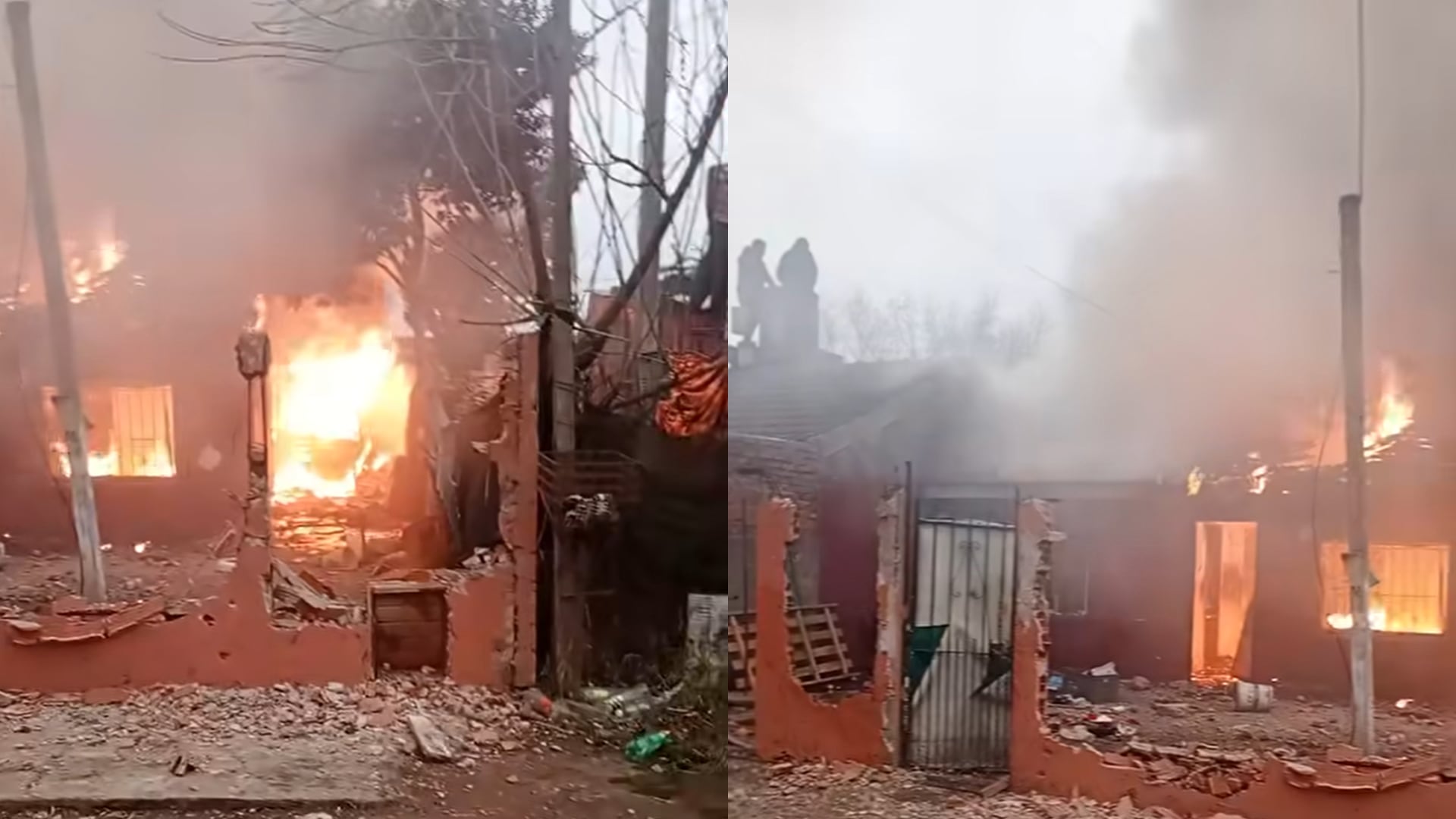 Vecinos de San Francisco incendiaron una casa a la que señalan como punto de venta de drogas tras el crimen de dos jóvenes en Florencio Varela (Fuente: infosur)