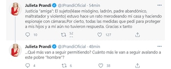 Julieta Prandi apuntó contra la Justicia por la denuncia a su ex marido.