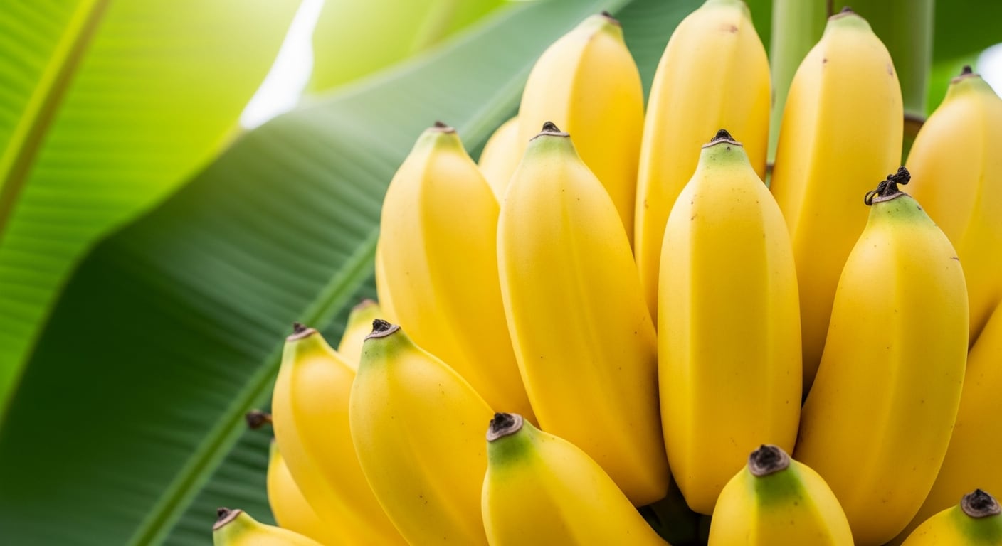 Un vibrante racimo de bananas maduras, frescas y de color amarillo intenso.. (Imagen Ilustrativa Infobae)