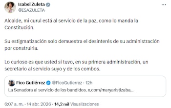 Isabel Zuleta defendió su gestión y cuestionó antecedentes en la alcaldía de Federico Gutiérrez - crédito @ISAZULETA/X