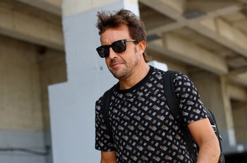 Fernando Alonso en su llegada