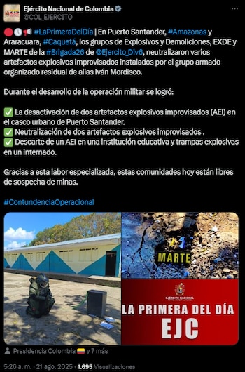 Reporte del Ejército Nacional de