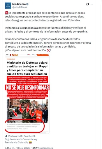 - crédito @mindefensa/X