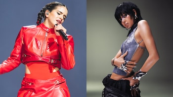 Rosalía y Lisa de BLACKPINK