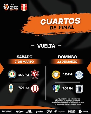 Programación de los cuartos de