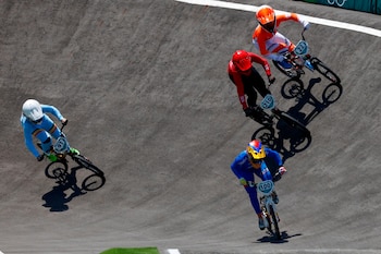 Mariana Pajón de Colombia compite