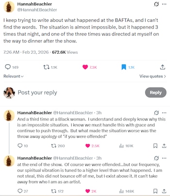 Hannah Beachler aseguró estar inconforme