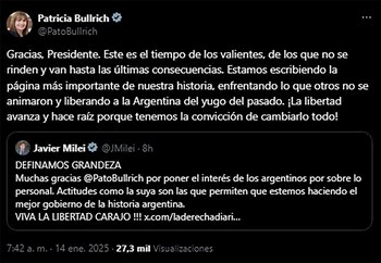 La respuesta de Patricia Bullrich