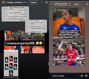 Florangel Terrero compartió estadísticas de su desempeño en la Liga Peruana de Vóley.