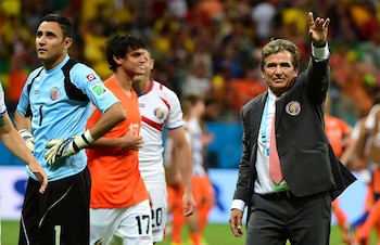 Jorge Luis Pinto llevó a Costa Rica hasta los cuartos de final del Mundial de Brasil 2014. (Agencias)