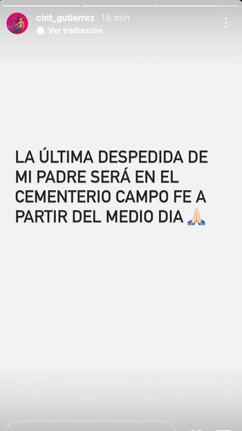 Cinthia Gutiérrez, hija de Tongo.